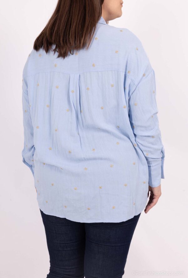 BLUSA MARGARITAS AZUL - Imagen 3