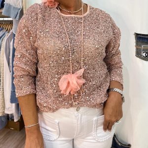 BLUSA BRILLI EN ROSA