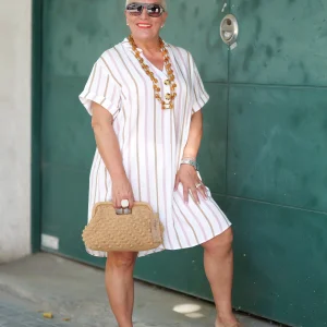 vestido corto rayas