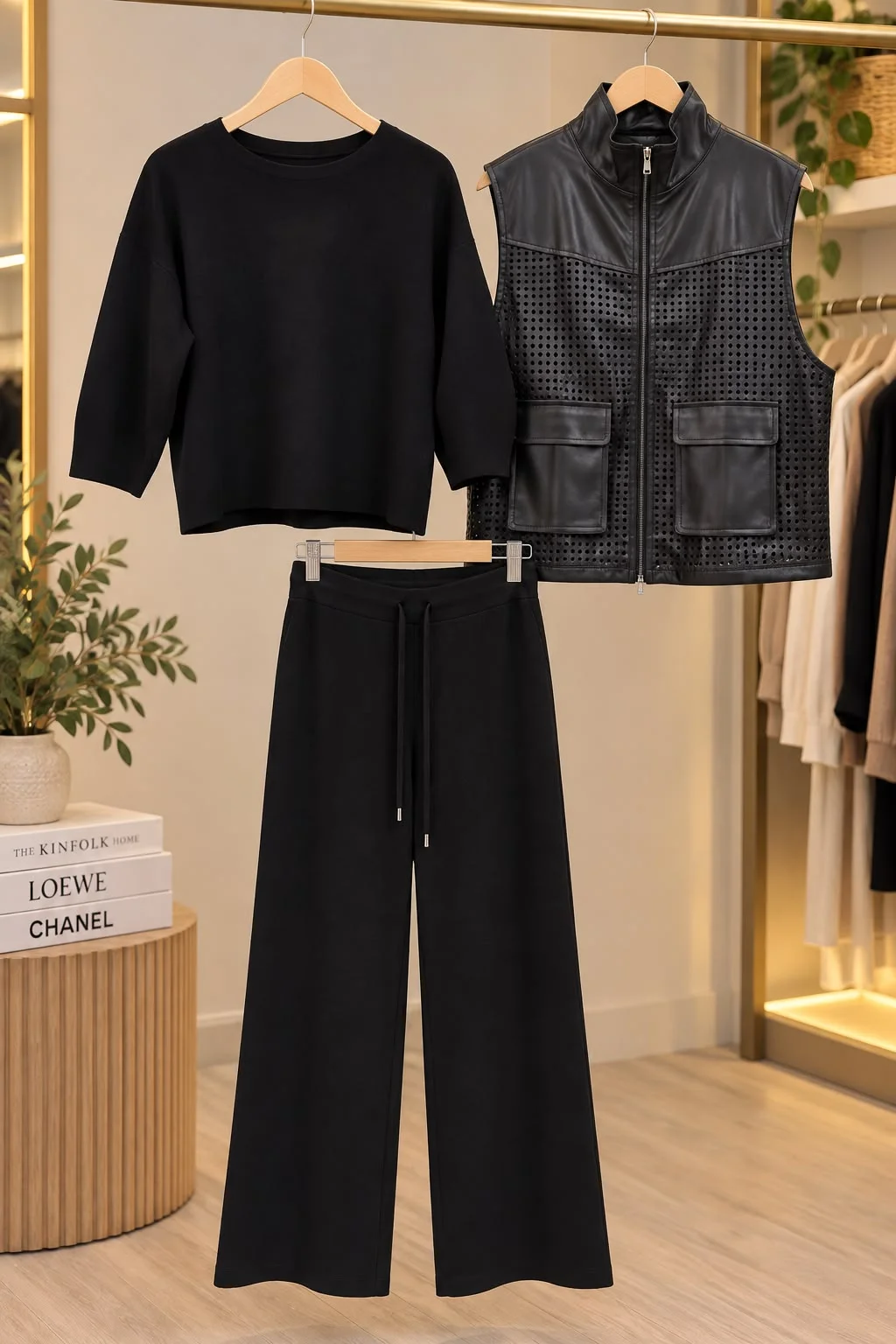 conjunto-punto-chaleco-troquelado-negro