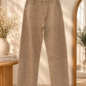 pantalón strass, arena